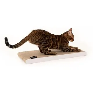 Umkehrbare Krabplank für Katzen aus Karton weiß - Weiß