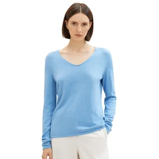 Tom Tailor Damen Basic Strickpullover V-Ausschnitt