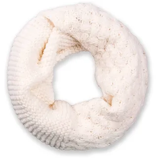 styleBREAKER Strickschal "Strick Loop mit Mustermix" 1 Stk., creme, weiß