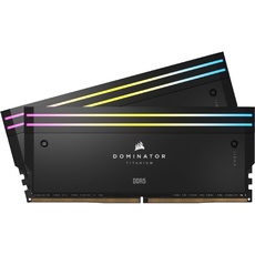 Bild von Dominator Titanium RGB schwarz DIMM Kit 64GB, DDR5-6400, CL32-40-40-84, on-die ECC (CMP64GX5M2B6400C32)