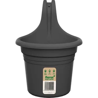 Florus Balkon-Hängetopf Mediterran Single 18 cm x 26,2 cm x 24 cm Anthrazit