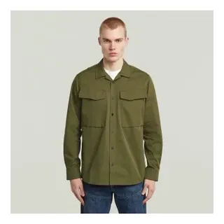 G-Star für Herren. D26942-E077-C744 Cargo Pocket Regular Hemd grün (XXL), Lässig, Baumwolle, Langarm