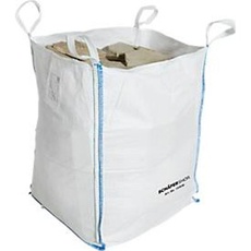 Containersack Schäfer Shop Genius Big Bag, oben offen, bis 1,5 t, 4 Hebeschlaufen, 5 Stück, B 900 x T 900 x H 1200 mm, weiß