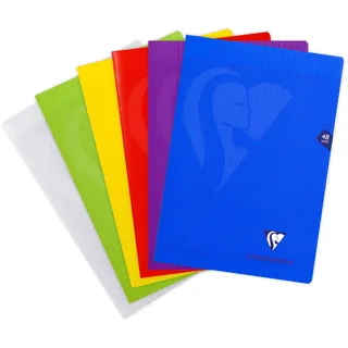 Clairefontaine 303101C - Packung mit 10 Heften Mimesys DIN A4 21x29,7 cm 24 Blatt, französische Lineatur, PP Einband, farbig sortiert, 1 Pack