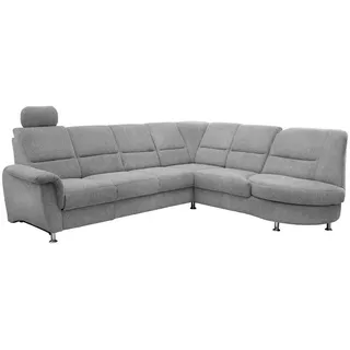 Livetastic Ecksofa , Silberfarben , Textil , Uni , Ottomane rechts, L-Form , 275x236 cm , Made in Eu , Relaxfunktion, seitenverkehrt erhältlich, Rücken echt, USB-Anschluss, Herz-Waage-Funktion, USB-C-Anschluss , Wohnzimmer, Sofas & Couches, Wohnlandschaften, Ecksofas