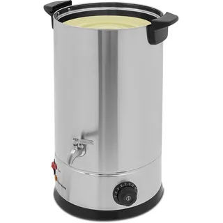 15L Wachsschmelzer Edelstahl – 1800W Kerzenwachs Schmelztopf mit Thermostat, Große Kapazität für Sojawachs, Paraffin, Bienenwachs – Ideal für Kerzenherstellung, DIY & Werkstätten (Silber, 220-240V) - Silber