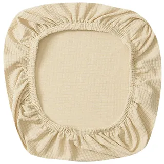 MagiDeal Universal Stretch Stuhlhussen Moderne, Sitzbezüge Sitzkissen Hussen Rutschfester, Abnehmbarer Waschbarer Stühle Schutz, Anti-Staub Stuhl Slip Cover für Büro Restaurant Hochzeit - Beige