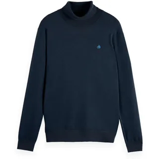 Scotch & Soda Sweater »Strickpullover Ecovero Blend Turtleneck Sweater«, blau