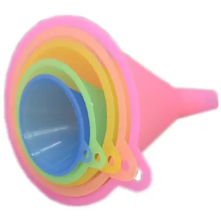 LINGLAN Küche, Regenbogenfarben, Trichter-Set – 5-teilig (67, 83, 98, 110 und 125 mm), Plastik, Set of 5