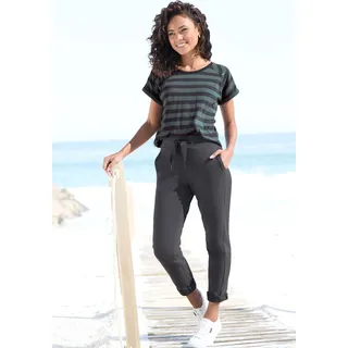 ELBSAND Sweathose »Brinja« mit Logoprint am Bund und Taschen, Jogginghose, Relaxhose, Gr. S (36) N-Gr, anthrazit, , 36518532-S N-Gr