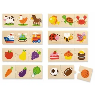 Viga Toys Logikpuzzle aus Holz 24 Elemente