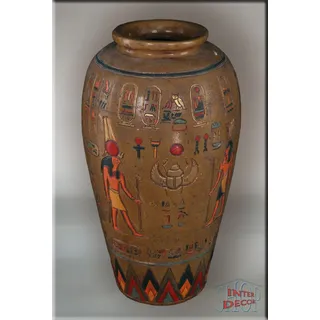 Vase Bodenvase Amphore Antike Blumenvase Ägyptische Pflanzenvase Kunstharz - 13 A - Produkt Farbe - 36 cm X 63,5 cm