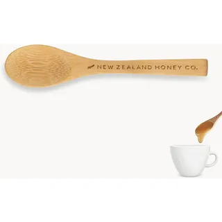 New Zealand Honey Co. Manuka Honig Bambus Löffel 12cm – Handgefertigt, passend zu 250g & 500g Honiggläsern - Honiglöffel - Holzlöffel