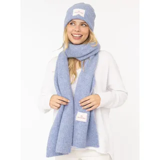 Zwillingsherz Strickschal »"Zwillingsherz Patch"« gerippt, mit Wolle und Patch