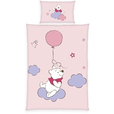 Bild von Winnie Pooh, Balloon Winnie Bettwäsche rosa/weiß