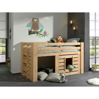 Vipack Hausbett Oliver 90 x 200 cm Kiefer lackiert beige