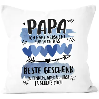 SpecialMe® Kissen-Bezug Papa ich Habe versucht Finden Spruch lustig Danke Vater Weiss Standard