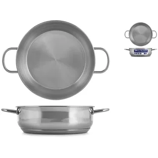 Officine Standard Kasserolle Semifonda 2 Griffe Sara Edelstahl Cm. 26