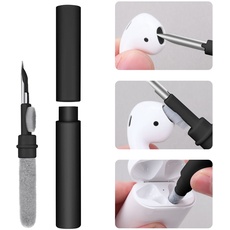 Vicloon Reinigungsset für Airpods Pro 1 2,3 In 1 Multifunktions-Reinigungsstift weiche Bürste für Bluetooth-Kopfhörer, Tasche, Reinigungsset, Reinigungsbürste für Earbuds Cleaning Kit-Schwarz