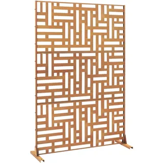 casa.pro Trennwand Bernalda 120 x 180 cm Braun Metall
