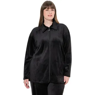Ulla Popken Damen große Größen Übergrößen Plus Size Homewearjacke, Nicki, Elegant