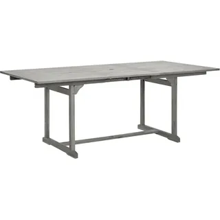 vidaXL Garten-Esstisch (150-200)x100x75 cm Massivholz Akazie - Grau