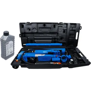 Bundle aus BGS 71036 | Hydrauliköl | mineralisch | HLP 46 | 1 l + BGS 1689 | Karosserie-Richt-Satz | hydraulisch | 10 t | inkl. Kunststoff-Rollkoffer