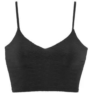 SUNSEEKER Crop-Bikini-Top »Loretta« mit Strukturmuster, schwarz,