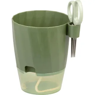 Blumentopf Strend Pro, mit Schere, Farbe grün, 15,5x12,5x16 cm