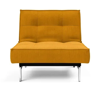 Innovation Living Sessel Splitback 90 x 79 x 90 cm orange Polyester mit chromglänzenden Beinen