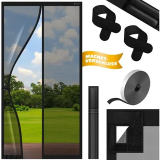 Kesser Fliegengitter mit Magnet 110 x 220 cm Schwarz