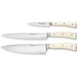 Wüsthof Classic Ikon Messersatz 3-tlg. Edelstahl/Poliert/Ergonomischer Griff