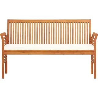 vidaXL 3-Sitzer Gartenbank mit Kissen 150 cm Massivholz Akazie - Braun