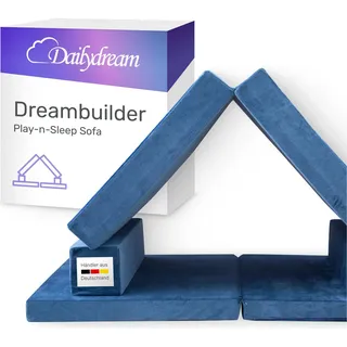 Spielsofa und Schlafsofa für Kinder, 168x84x55 cm, Blau - Blau
