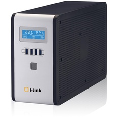 L-Link USV 2000 VA Interactive System-Netzteil mit LCD-Display, Schwarz