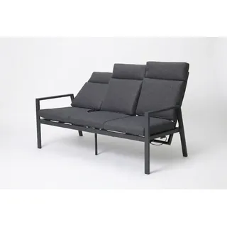 Gardissimo TURIN 3 Sitzer Gartenbank Gartenmöbel Sofa mit Alu-Gestell verstellbar