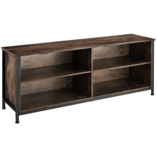 tectake Tv-Element Navan, 147 x 41 x 60,5 cm, Industrial Holz dunkel, rustikal , Rostfarben , Holzwerkstoff , Beton Optik , Rechteckig , 41x60.5x147 cm , Wohnzimmer, TV Möbel, Lowboards, Lowboards stehend