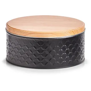 Zeller Keksdose rund schwarz Ø 20 x 9,3 cm 2 l