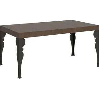 Ausziehbarer Tisch 90 x 120/224 cm, Gestell Paxon Premium Walnuss Anthrazit - Grau