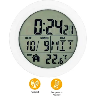 Digitale Badezimmer-Funkuhr – Mit Saugnäpfen & Standfuß, ideal für Feuchträume