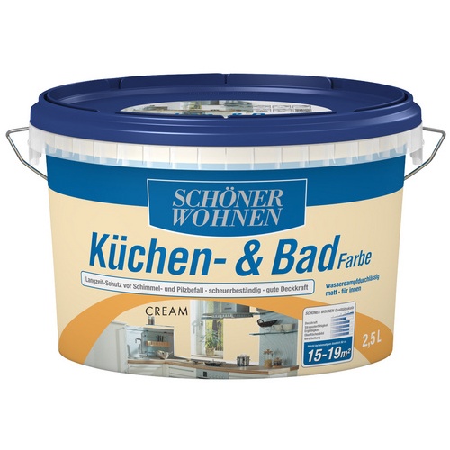 Bild von FARBE »Küchen- & Badfarbe«, cream, 2,5 l