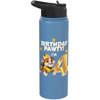 Offizielles Paw Patrol Rubble Birthday Pawty I'm 4 Party Stainless Steel Insulated Water Bottle