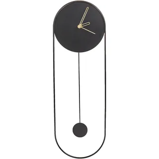 Beliani Wanduhr SALVAN 20 cm Metall Schwarz,