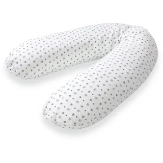 Träumeland T040833 Stillkissen, elastisches mit Sternen, weiß / grau