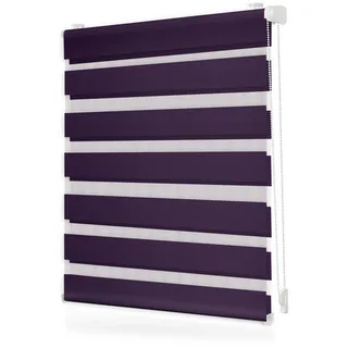 Duo Rollo / Doppelrollo Klemmfix 120 x 150 cm brombeer