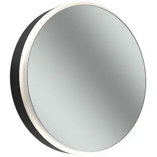 Schneider LUNE D2W Spiegelschrank, Anschlag rechts, rund, Durchmesser 733mm, rundum LED, 210.074.01.41, Ausführung: CH-Norm/Korpus schwarz matt