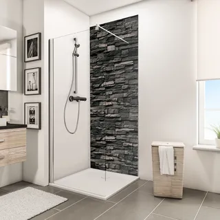 Schulte »ExpressPlus DecoDesign«, Duschrückwand Dekor Verbl. Anthrazit 255 cm,