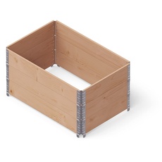 Upyard GardenBox 3er-Set - modernes Hochbeet aus Palettenrahmen - modulares Paletten-Hochbeet aus Holz für Garten und Terrasse - PEFC-Zertifiziert, 120x80x58,5, Braun
