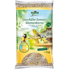Dehner Natura Premium Wildvogelfutter, Sonnenblumenkerne schalenfrei, Ganzjahresfutter proteinreich / energiereich, hochwertiges Vogelfutter für Wildvögel, 5 kg
