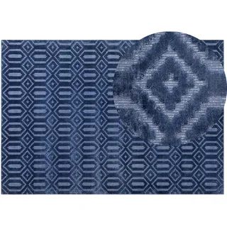 Beliani Adatepe Kurzflorteppich 160 x 230 cm Blau
